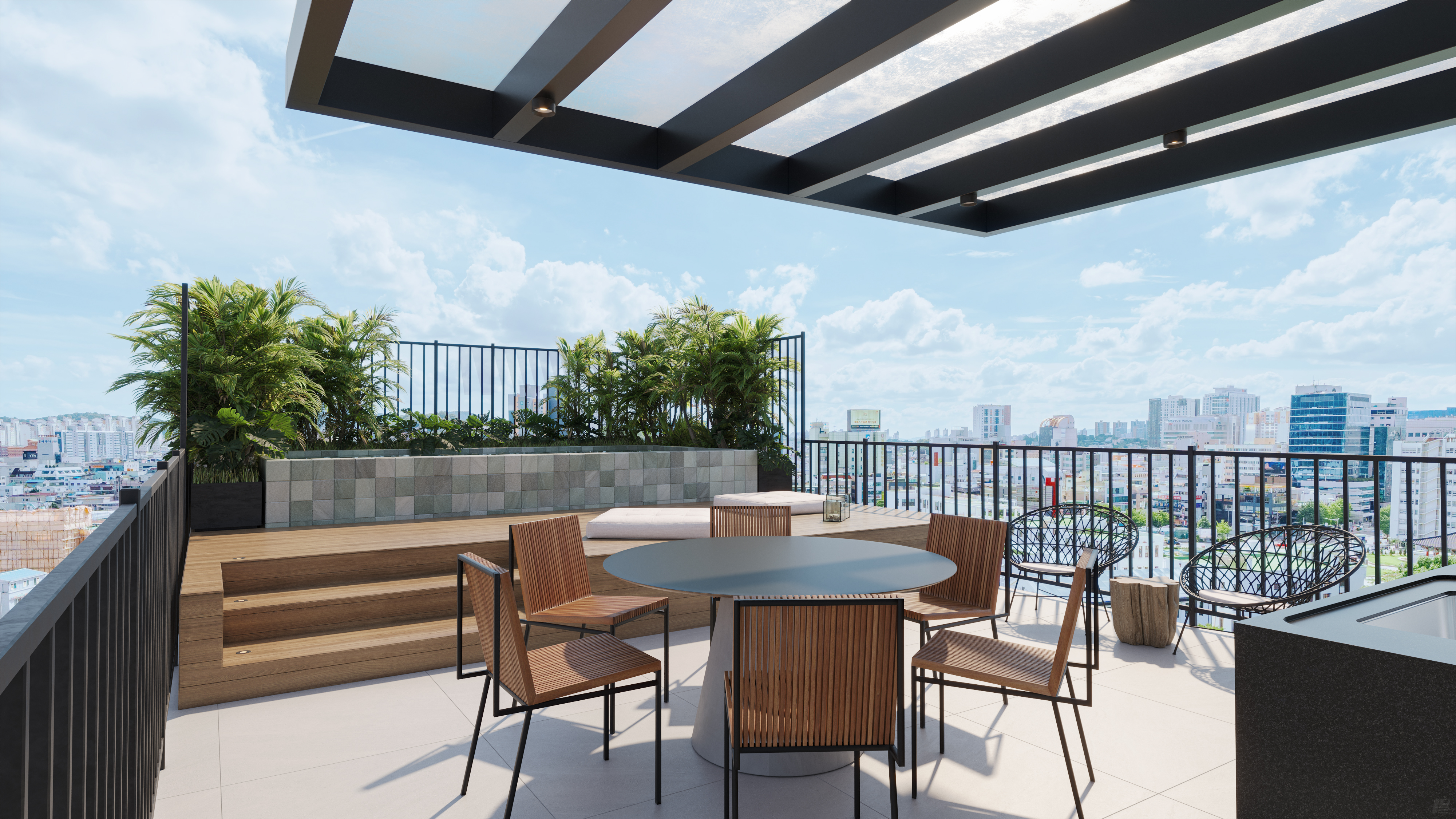 Piscina e área de lazer